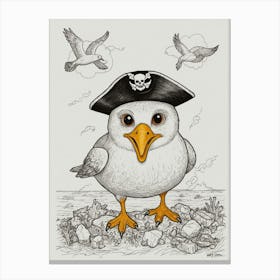 Pirate Seagull 3 Canvas Print