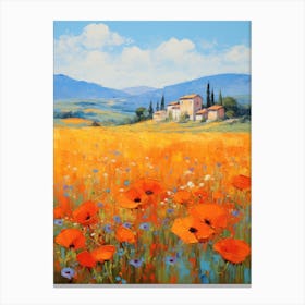 Tuscan Poppies 3 Canvas Print