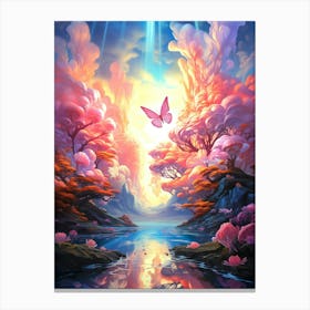 Cherry Blossoms In The Sky Canvas Print