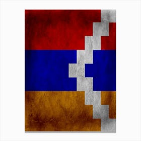 Nagorno Karabakh Republic Flag Texture Canvas Print