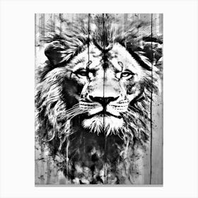Lion Etching Canvas Print