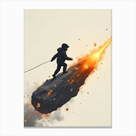 Boy On A Rock Canvas Print