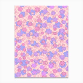 Pink & Purple Flowers Canvas Print