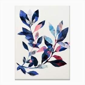 'Blue Leaves' 9 Canvas Print