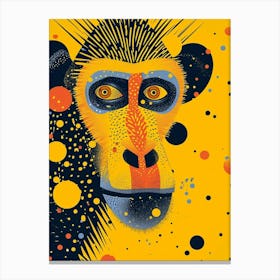 Yellow Baboon 4 Canvas Print