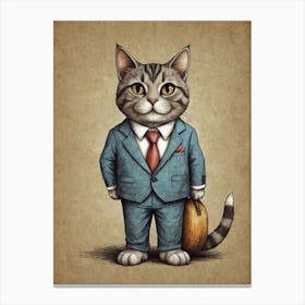 Business Cat 2 Canvas Print