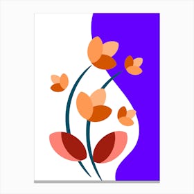 Abstract Flowers plants Canvas Print