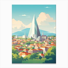 Lyon, France, Geometric Illustration 2 Canvas Print