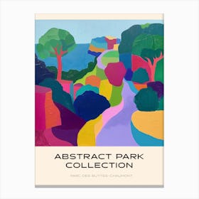 Abstract Park Collection Poster Parc Des Buttes Chaumont Paris 1 Canvas Print