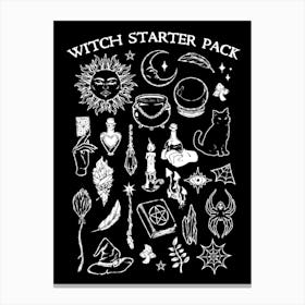 Witch Starter Pack - Dark Cool Goth Witch Pack Gift Canvas Print