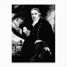 Edward Jenner Black In White Canvas Print