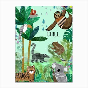 Chill Jungle Nursery Canvas Print
