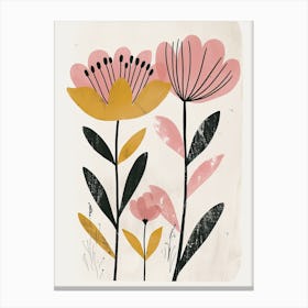 Hilo Flower Market Boho Minimalist Style Canvas Print