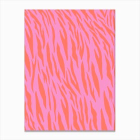 Pink and orange playful animal print Canvas Print