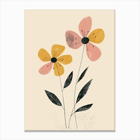 Austin Flower Market Boho Minimalist Style 1 Canvas Print