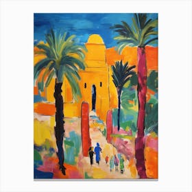 Luxor Egypt 1 Fauvist Painting Canvas Print