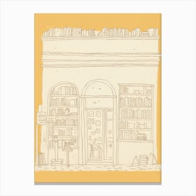 Rome The Book Nook Pastel Colours 2 Canvas Print