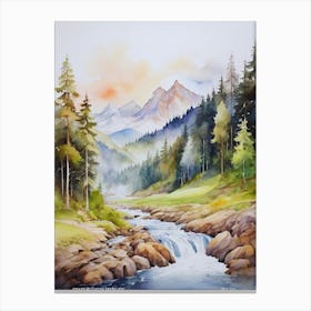 USA.mountain forest landscape Canvas Print