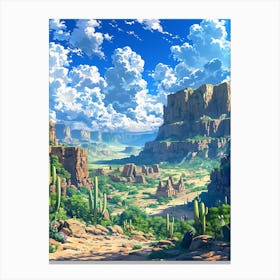 Landscape In The Desert Canvas Print