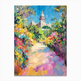 The Texas State Capitol Austin Texas Oil Painting 1 Canvas Print