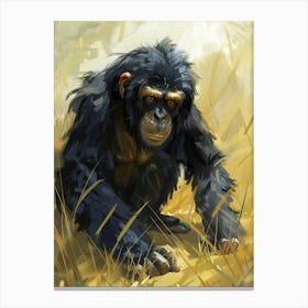 Bonobo Precisionist Illustration 4 Canvas Print