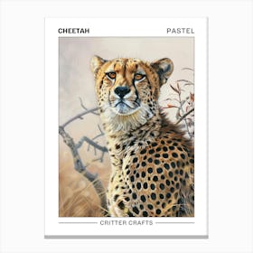 Cheetah Pastel Watercolour 4 Poster Lienzo