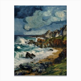 House On The Cliff Canvas Print