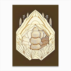 Honey Beehive 3 William Morris Style Canvas Print