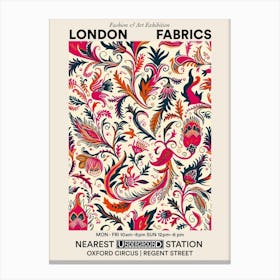 Poster Inspiring Floral London Fabrics Floral Pattern 2 Canvas Print