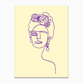 Frida Kahlo Yellow Canvas Print