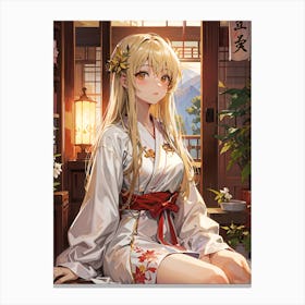 Chobits Sittin Canvas Print