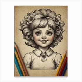 Portrait Of A Girl 14 Canvas Print