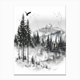 Snowy Forest 3 Canvas Print