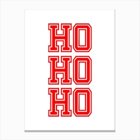 Ho Ho Ho Christmas Varsity Canvas Print