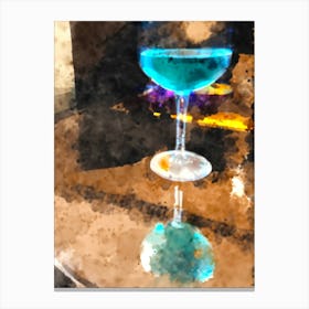 Broadway Blue Cocktail Canvas Print