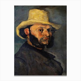 Gustave Boyer In A Straw Hat, Paul Cézanne Canvas Print