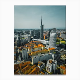 Milan skyline with modern skyscrapers in Porta Nuova business district in Milan, Italy Canvas Print