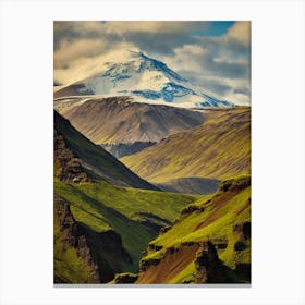 Vatnajökull National Park 2 Iceland Vintage Poster Canvas Print