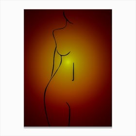 Woman'S Silhouette Canvas Print