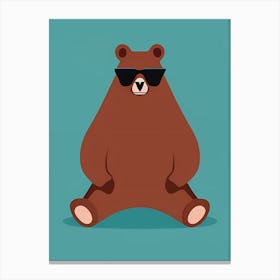 Bear In Sunglasses 1 Canvas Print