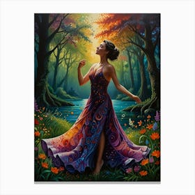 Dancer In The Forest Canvas Print