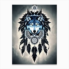 Wolf Dreamcatcher 2 Canvas Print
