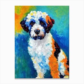 Portuguese Water Dog Fauvist Style dog Canvas Print