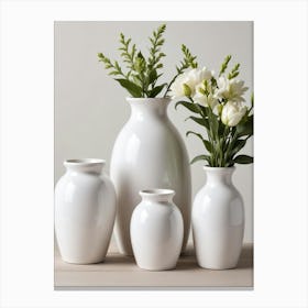 White Vase Canvas Print