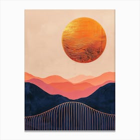 Sunset In The Mountains Canvas Print