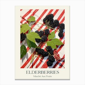 Marche Aux Fruits Elderberries Fruit Summer Illustration 4 Canvas Print