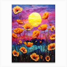 Poppies At Sunset 2 Canvas Print