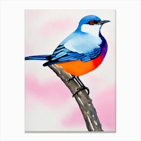 Mockingbird 2 Watercolour Bird Canvas Print