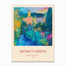 Colourful Gardens Mirabell Palace Gardens Austria 1 Red Poster Canvas Print