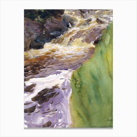 Rushing Water, John Singer Sargent Canvas Print